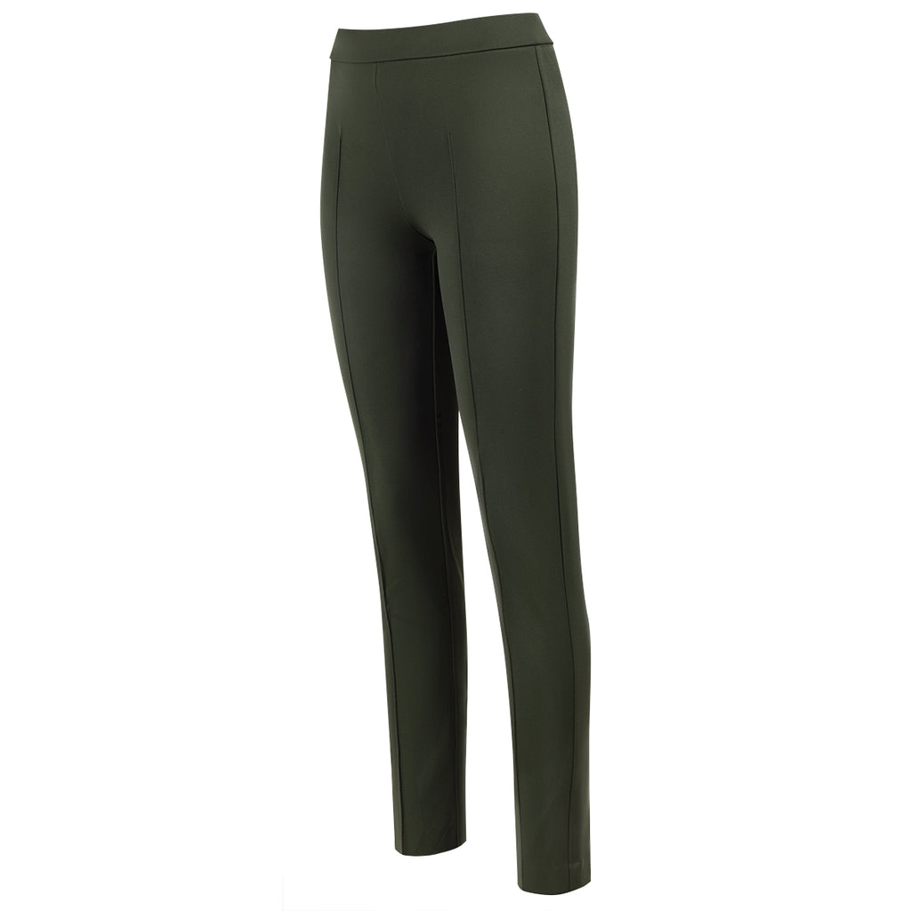 Slim Fit Pintuck Pant in Olive