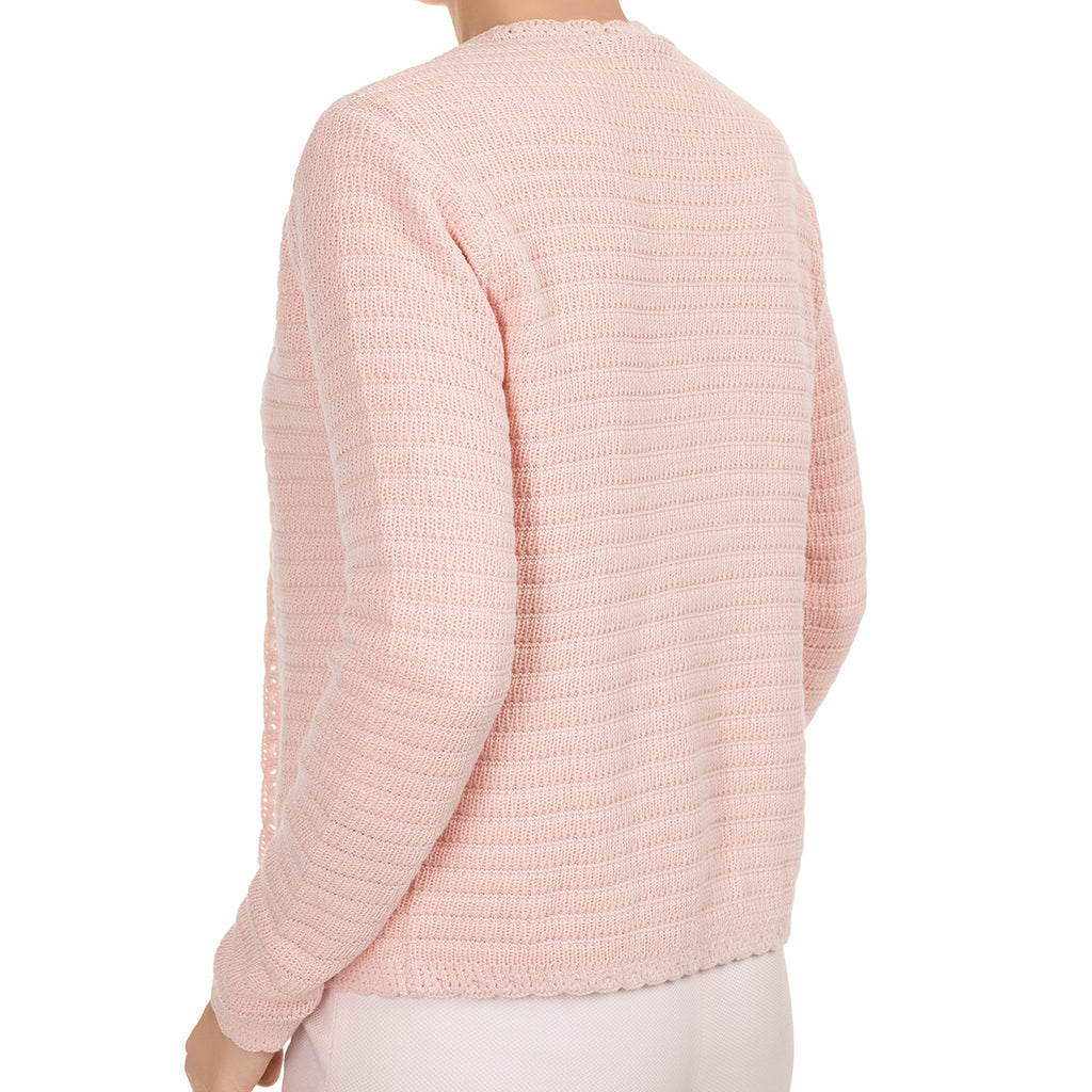Scallop Edge Cardigan in Angel Wing
