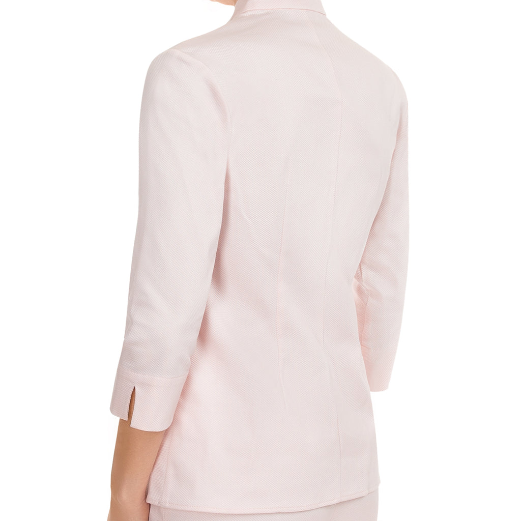 Inverted Notch Collar Pique Shirt in Angel Wing