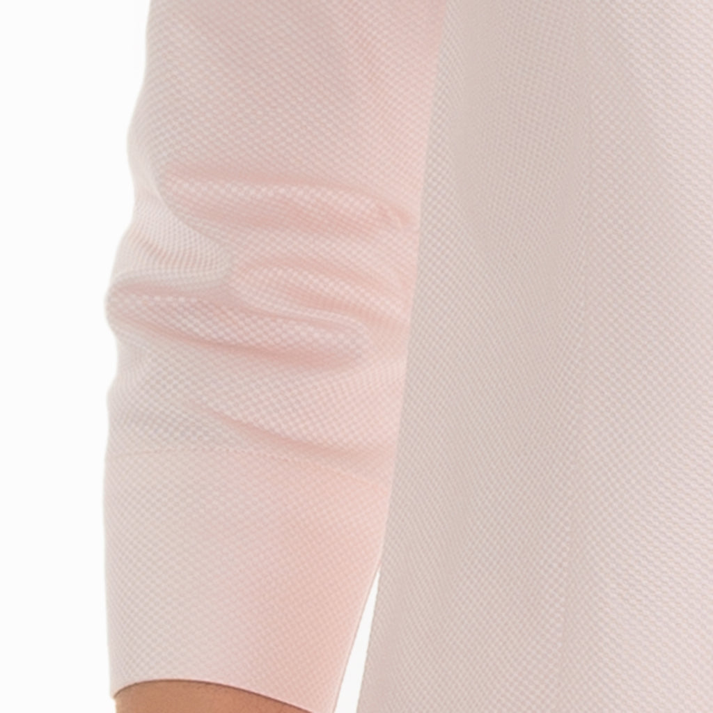 Inverted Notch Collar Pique Shirt in Angel Wing
