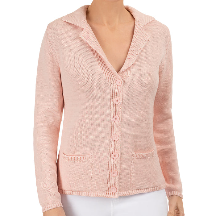 V Collar Cardigan in Angel Wing