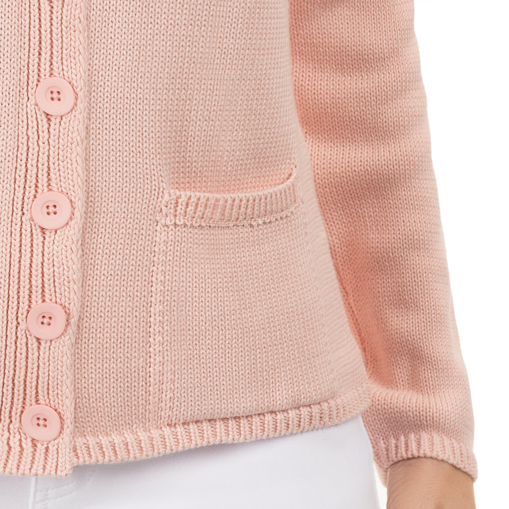 V Collar Cardigan in Angel Wing