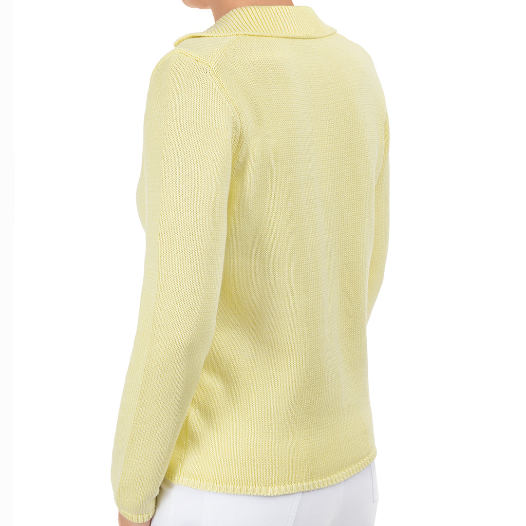 V Collar Cardigan in Lime Yellow