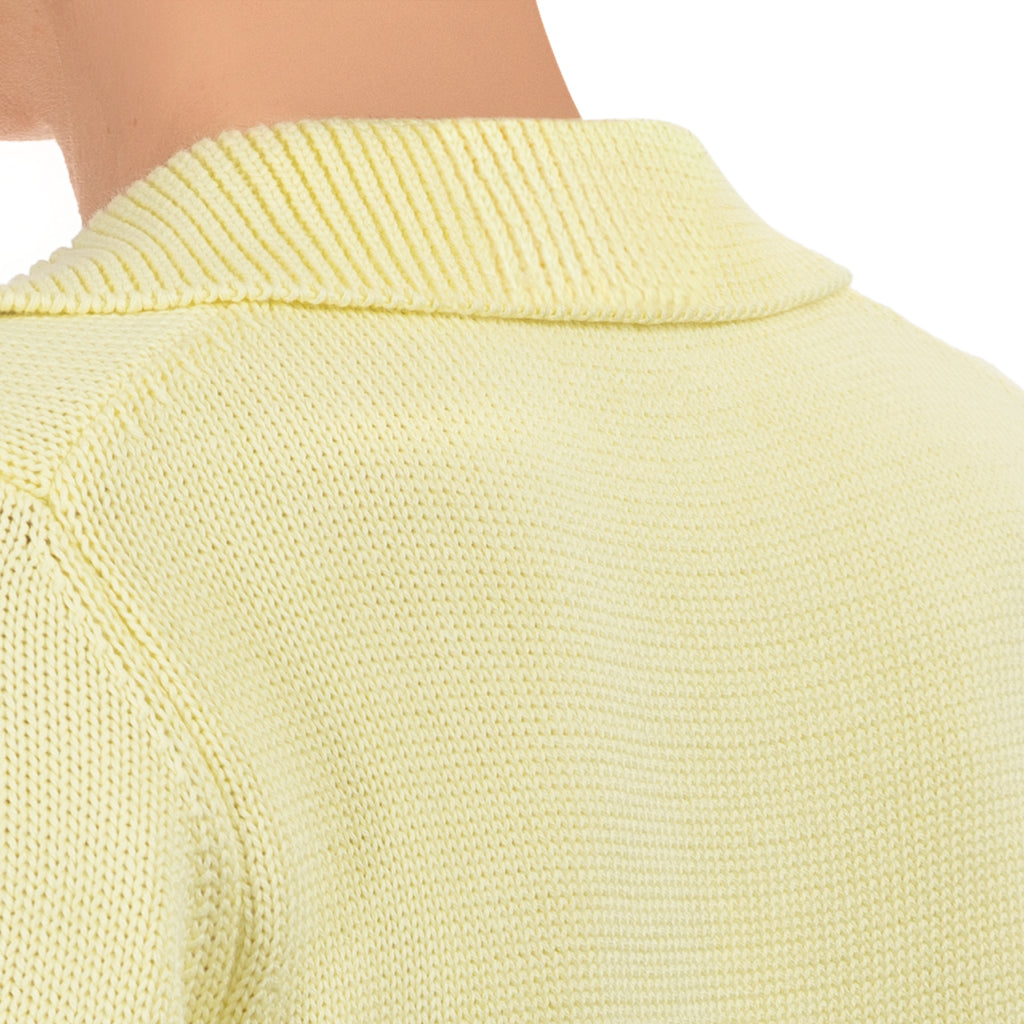 V Collar Cardigan in Lime Yellow