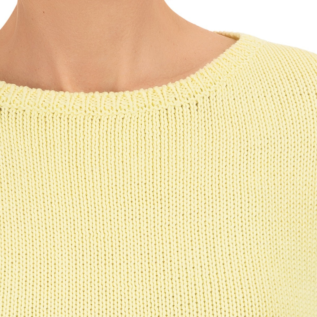 3/4 Sleeve Pullover in Lime Yellow