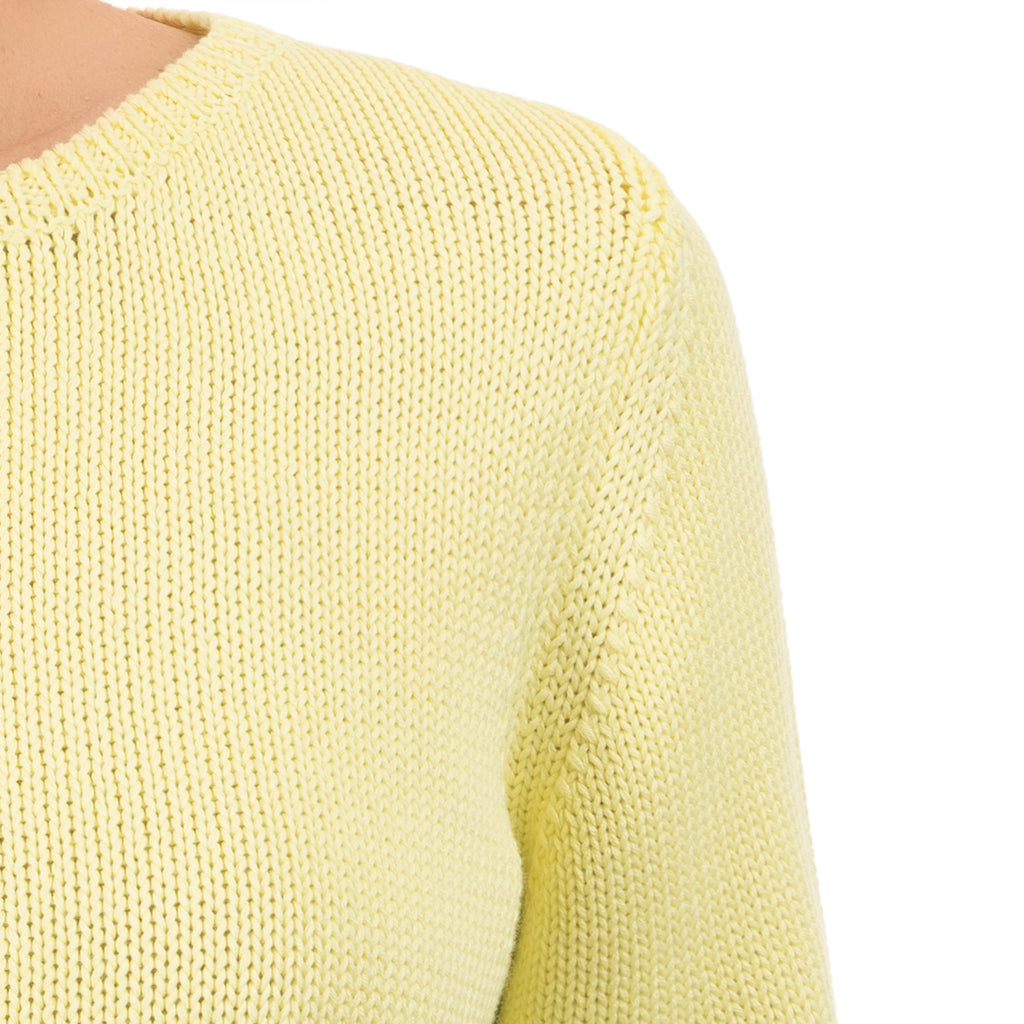 3/4 Sleeve Pullover in Lime Yellow