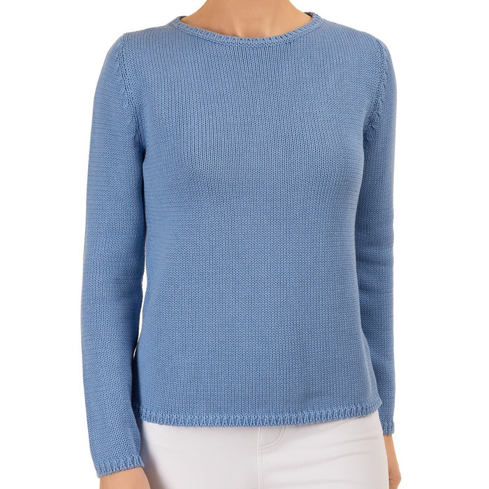 Long Sleeve Pullover in Ocean Blue