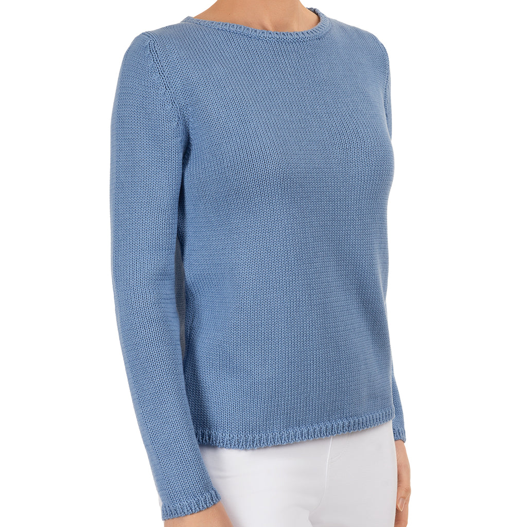 Long Sleeve Pullover in Ocean Blue