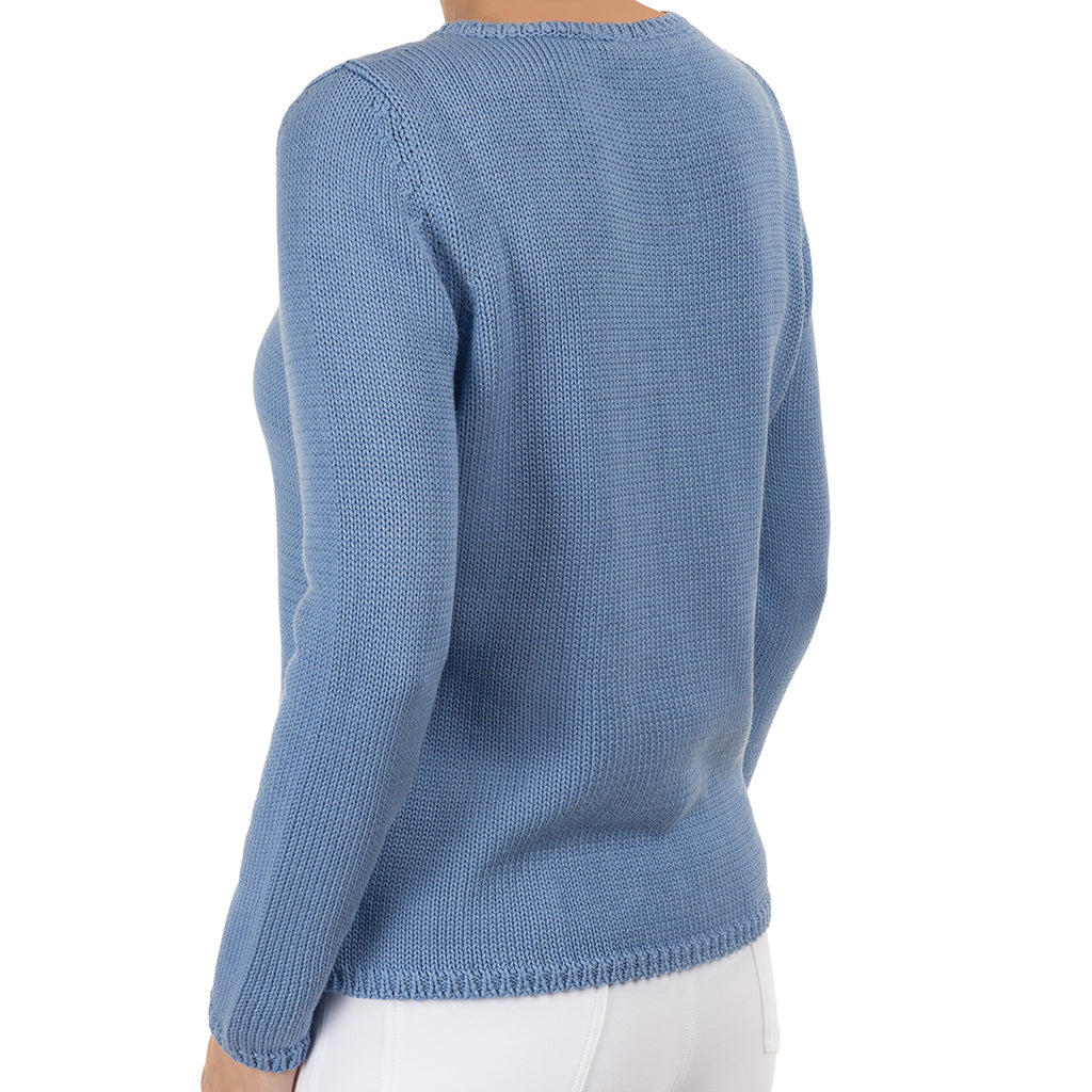 Long Sleeve Pullover in Ocean Blue