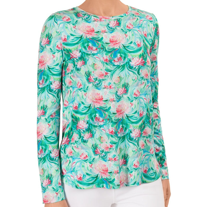 Yoke Relaxed Tee in Dahlia Flora