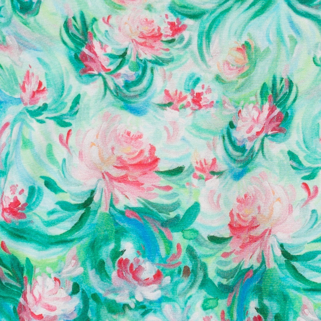 Yoke Relaxed Tee in Dahlia Flora