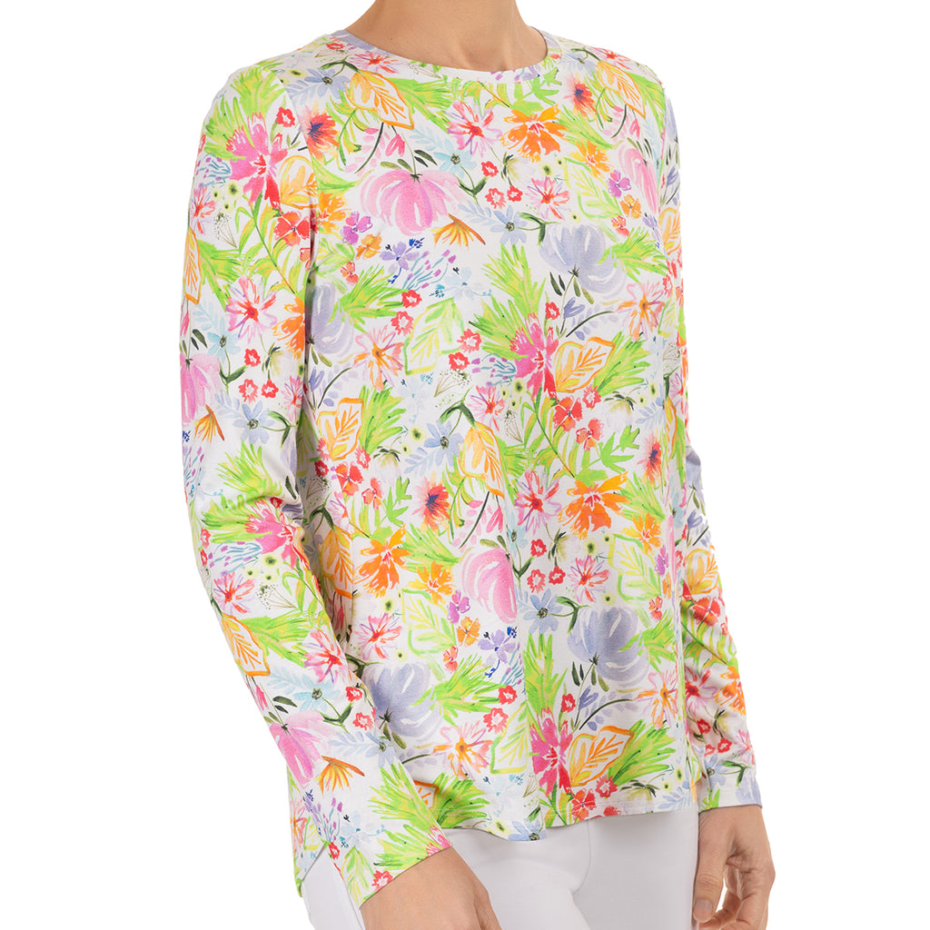Yoke Relaxed Tee in Fleurs de Grasse