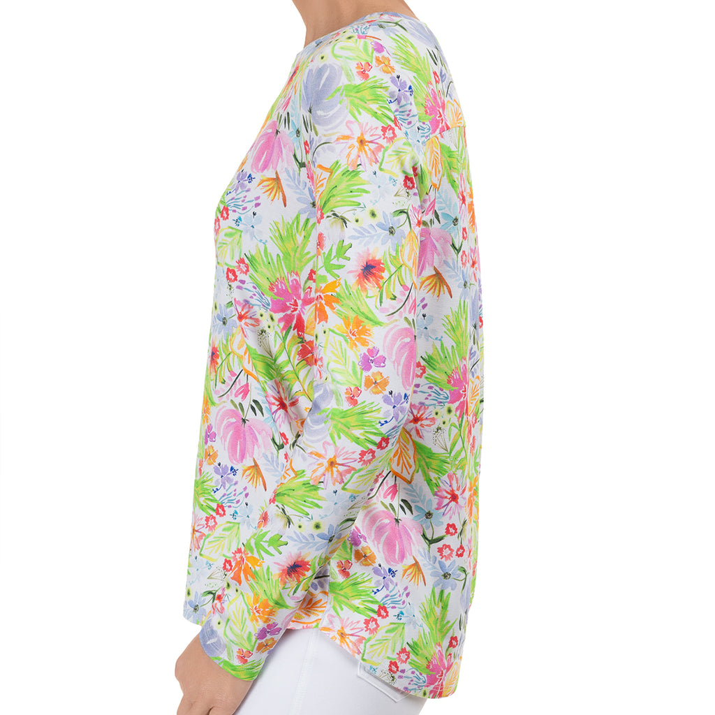 Yoke Relaxed Tee in Fleurs de Grasse