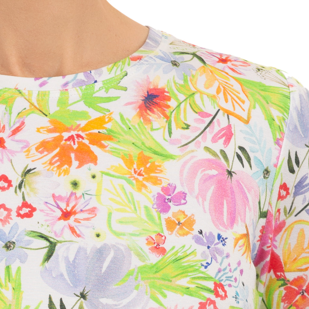 Yoke Relaxed Tee in Fleurs de Grasse