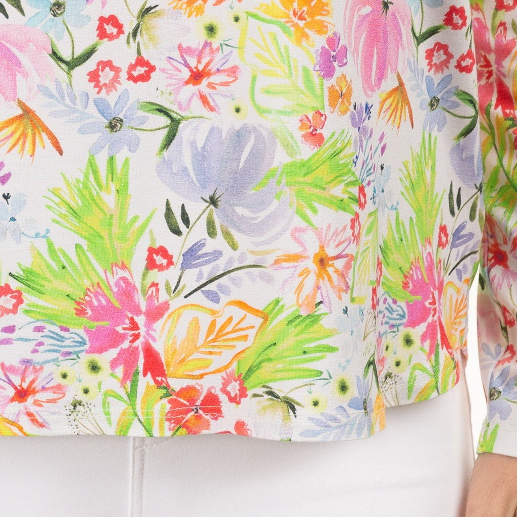 Yoke Relaxed Tee in Fleurs de Grasse