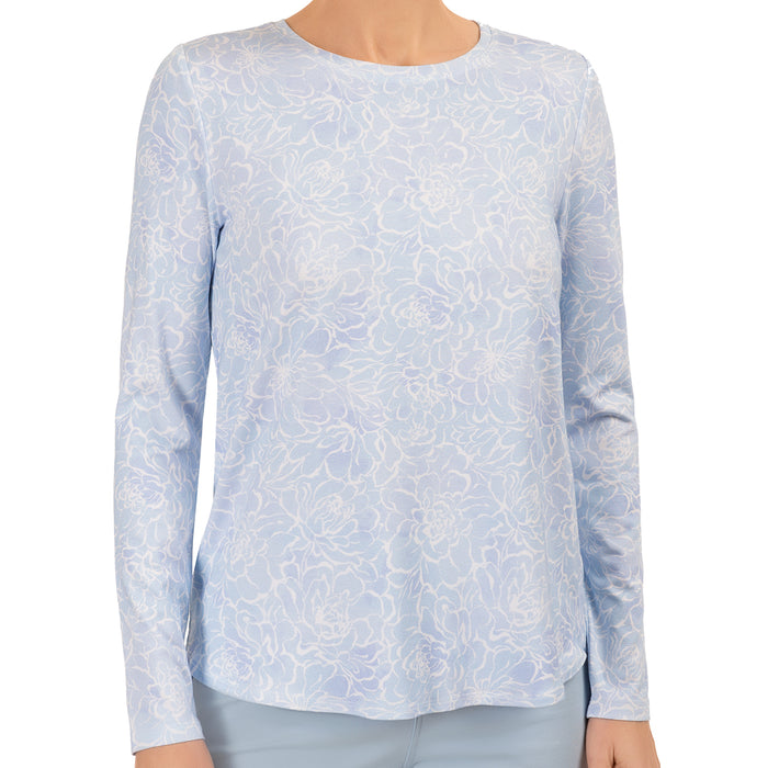 Yoke Relaxed Tee in Blue Blossom