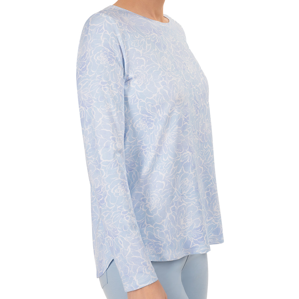 Yoke Relaxed Tee in Blue Blossom