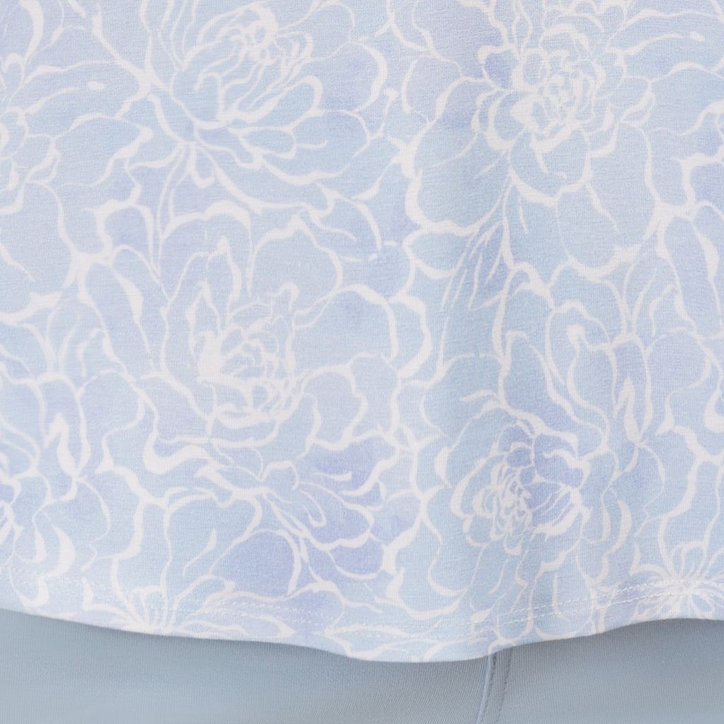 Yoke Relaxed Tee in Blue Blossom