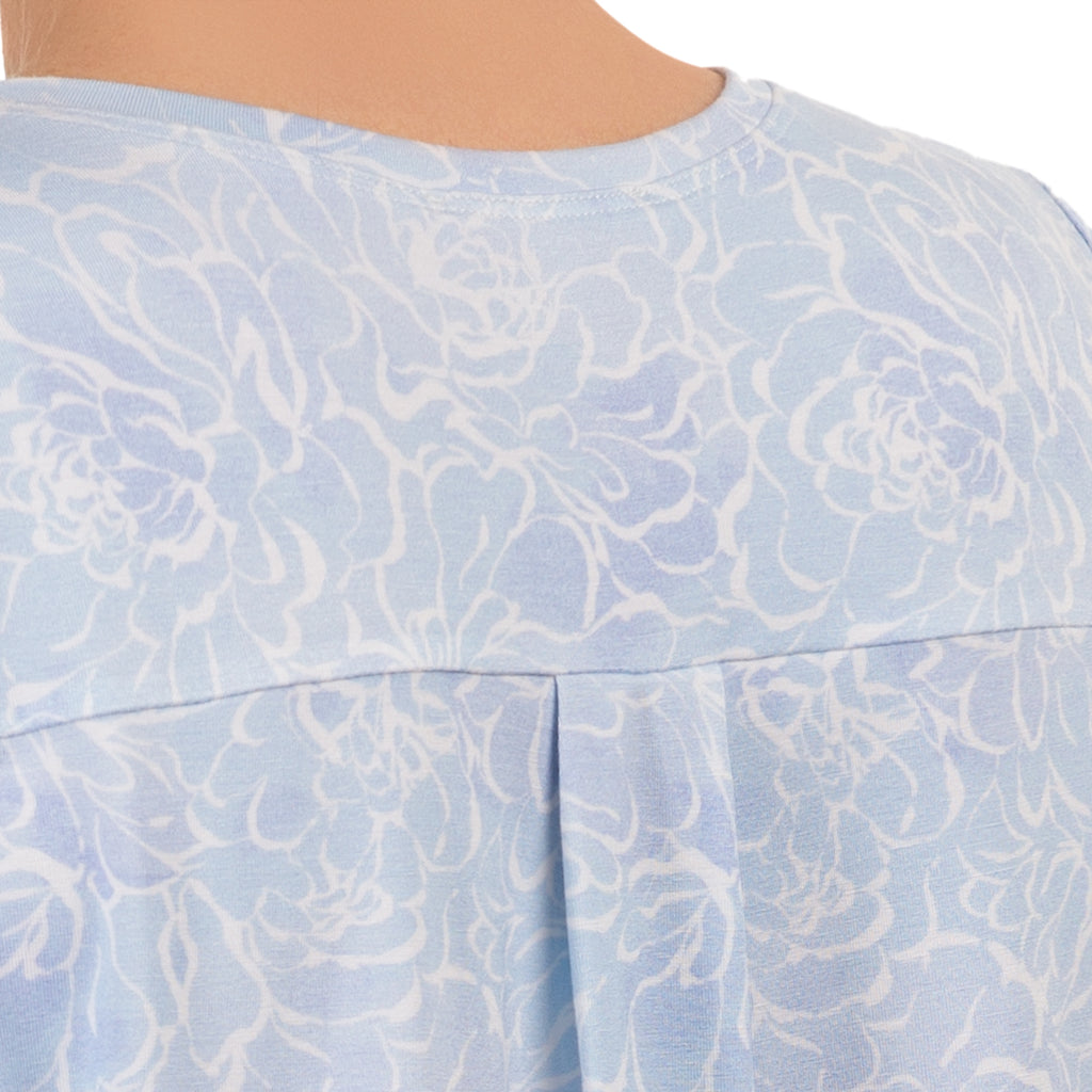 Yoke Relaxed Tee in Blue Blossom