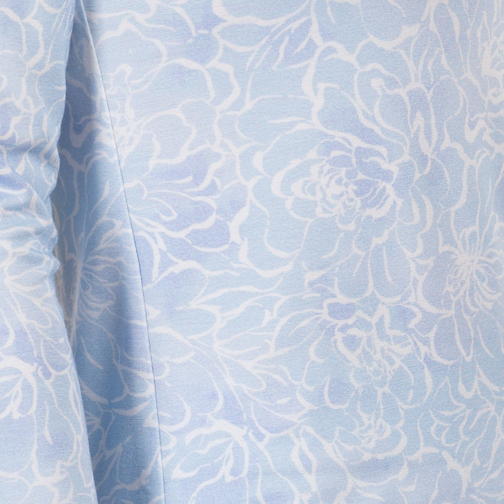 Shaped Knit Tee in Blue Blossom