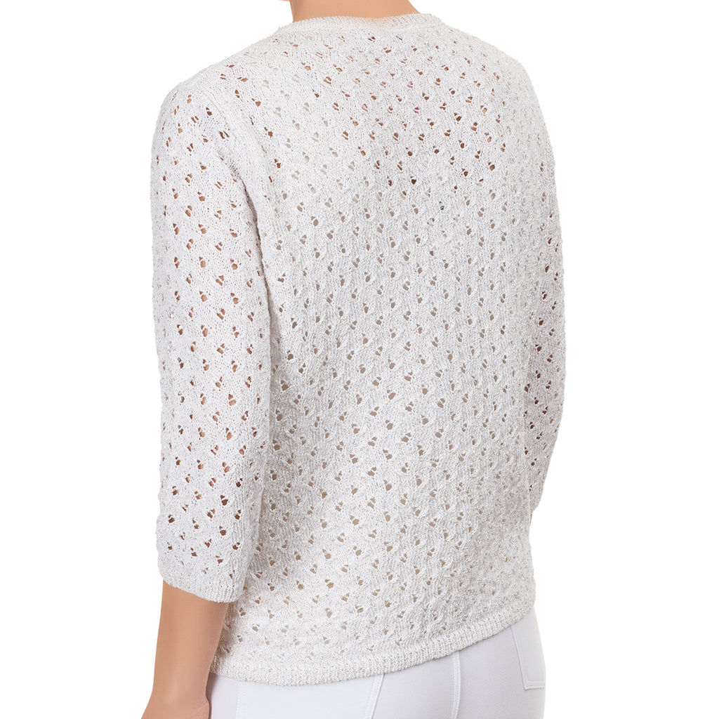 Ajour Pullover in White