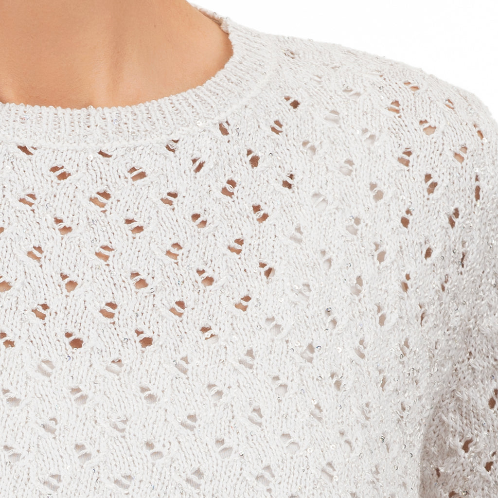 Ajour Pullover in White
