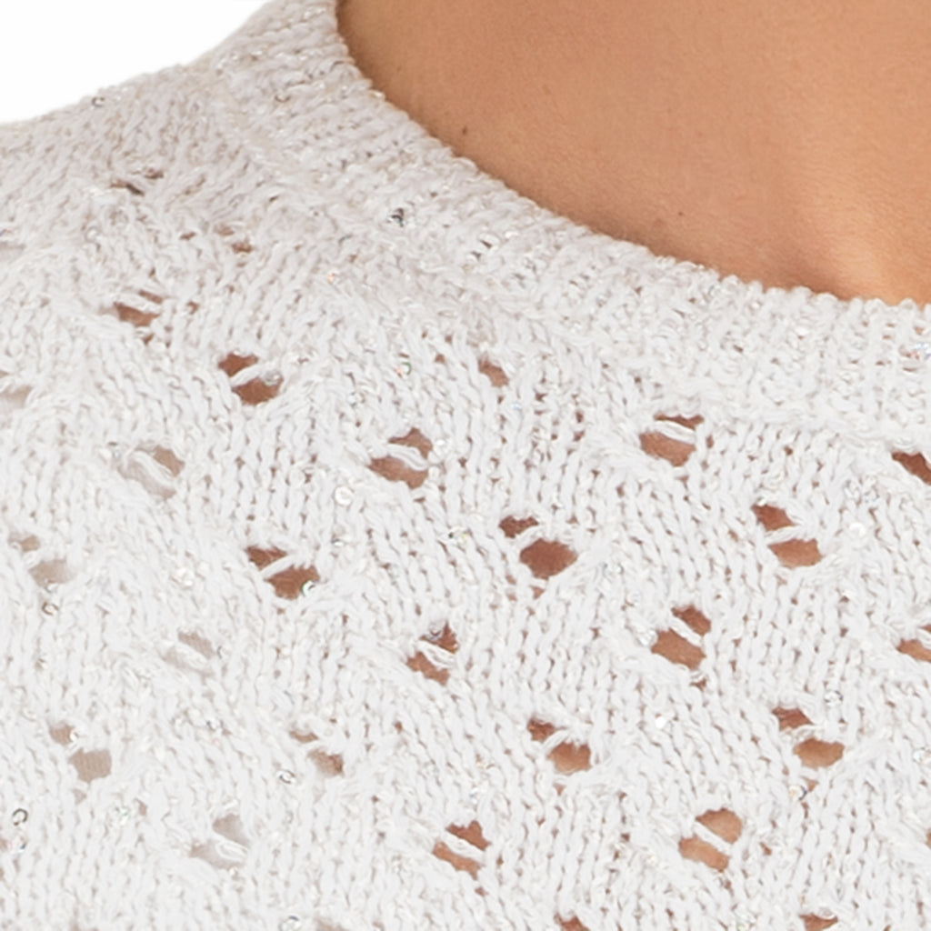 Ajour Pullover in White