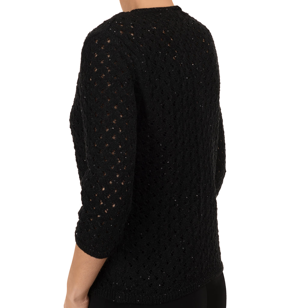 Ajour Pullover in Black