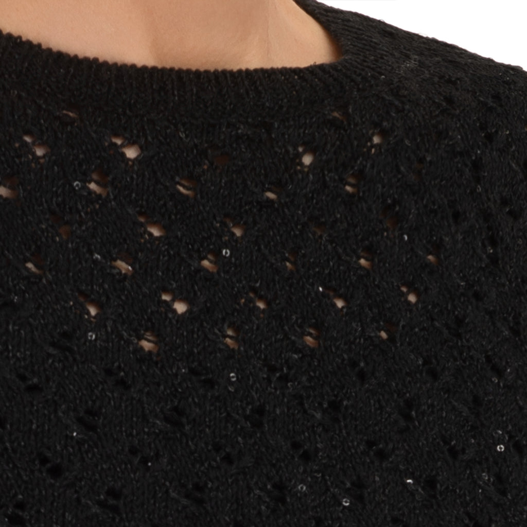 Ajour Pullover in Black