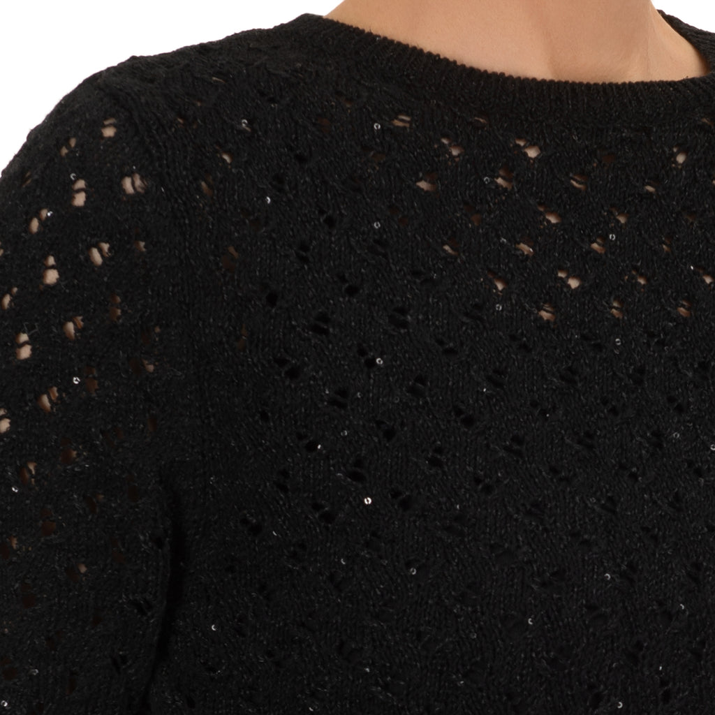Ajour Pullover in Black