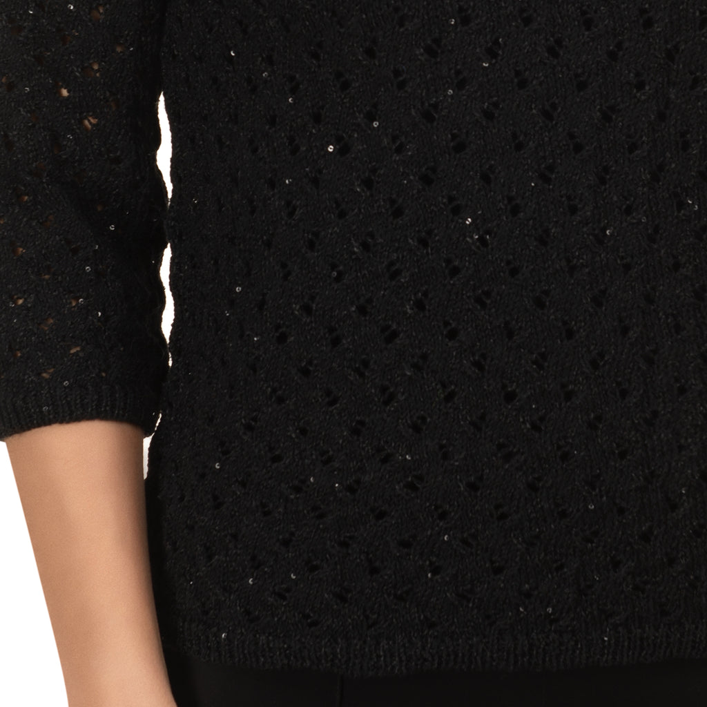 Ajour Pullover in Black