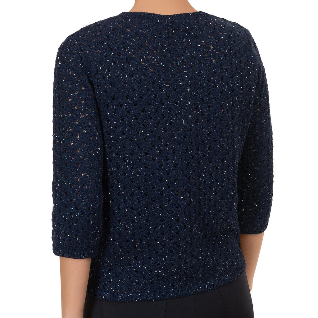Ajour Pullover in Navy