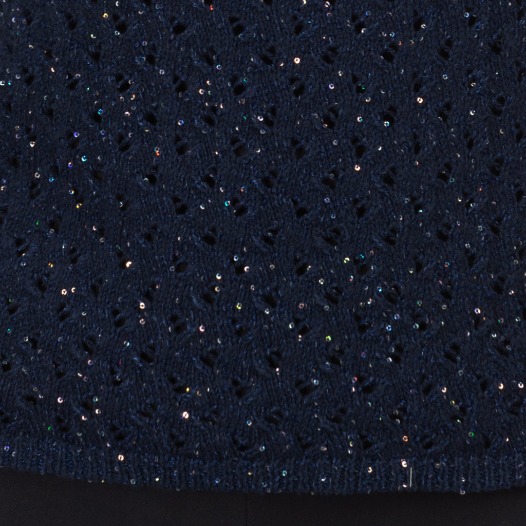 Ajour Pullover in Navy