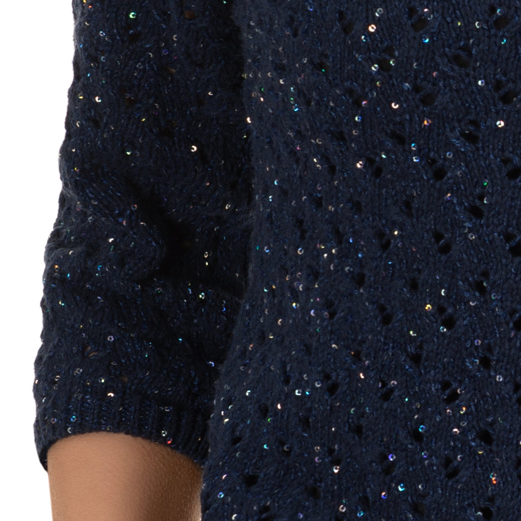 Ajour Pullover in Navy