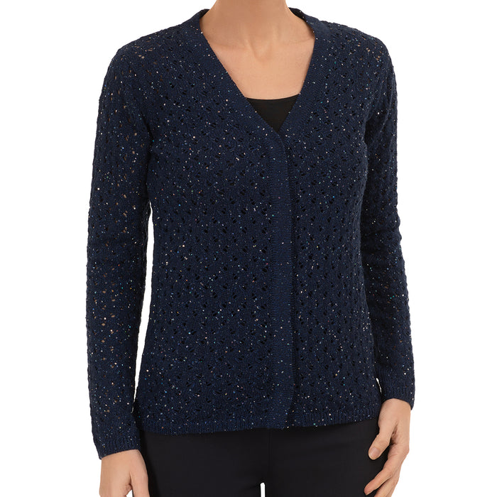 Ajour Cardigan in Navy