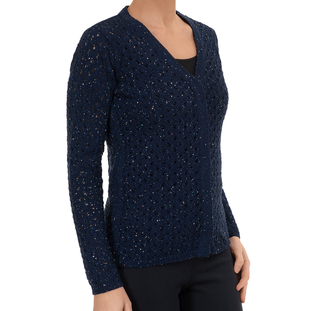 Ajour Cardigan in Navy