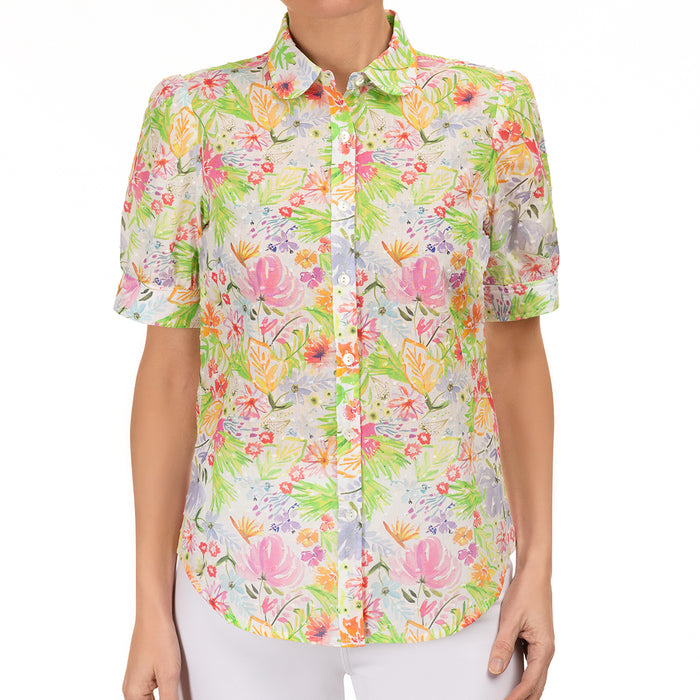 Plumes Shirt in Fleurs de Grasse