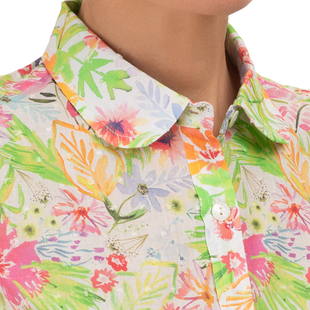 Plumes Shirt in Fleurs de Grasse