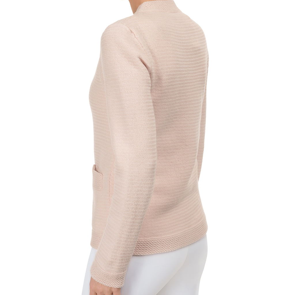 Traforato Trim Cardigan in Angel Wing