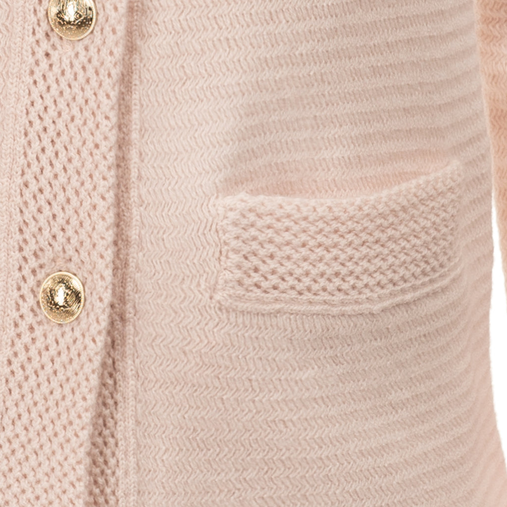 Traforato Trim Cardigan in Angel Wing