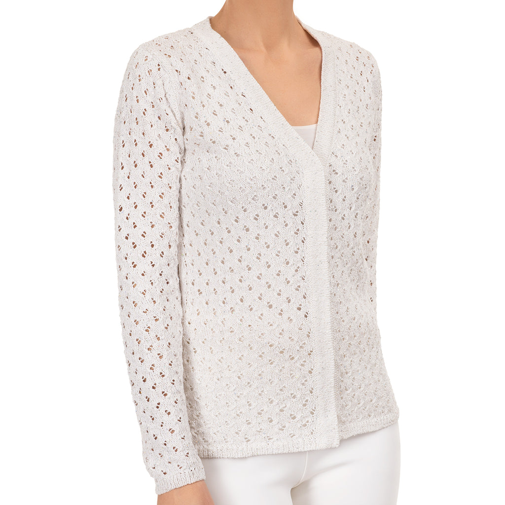 Ajour Cardigan in White