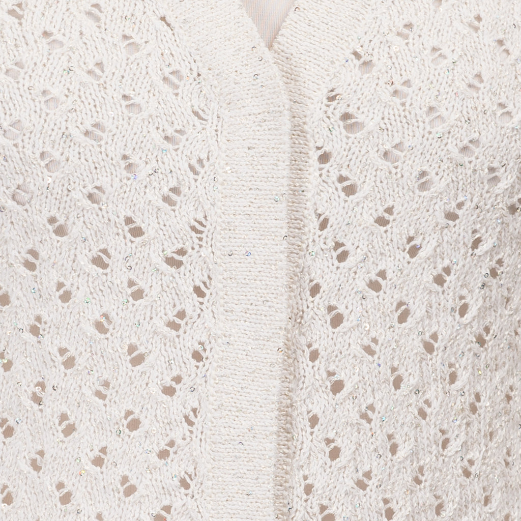 Ajour Cardigan in White