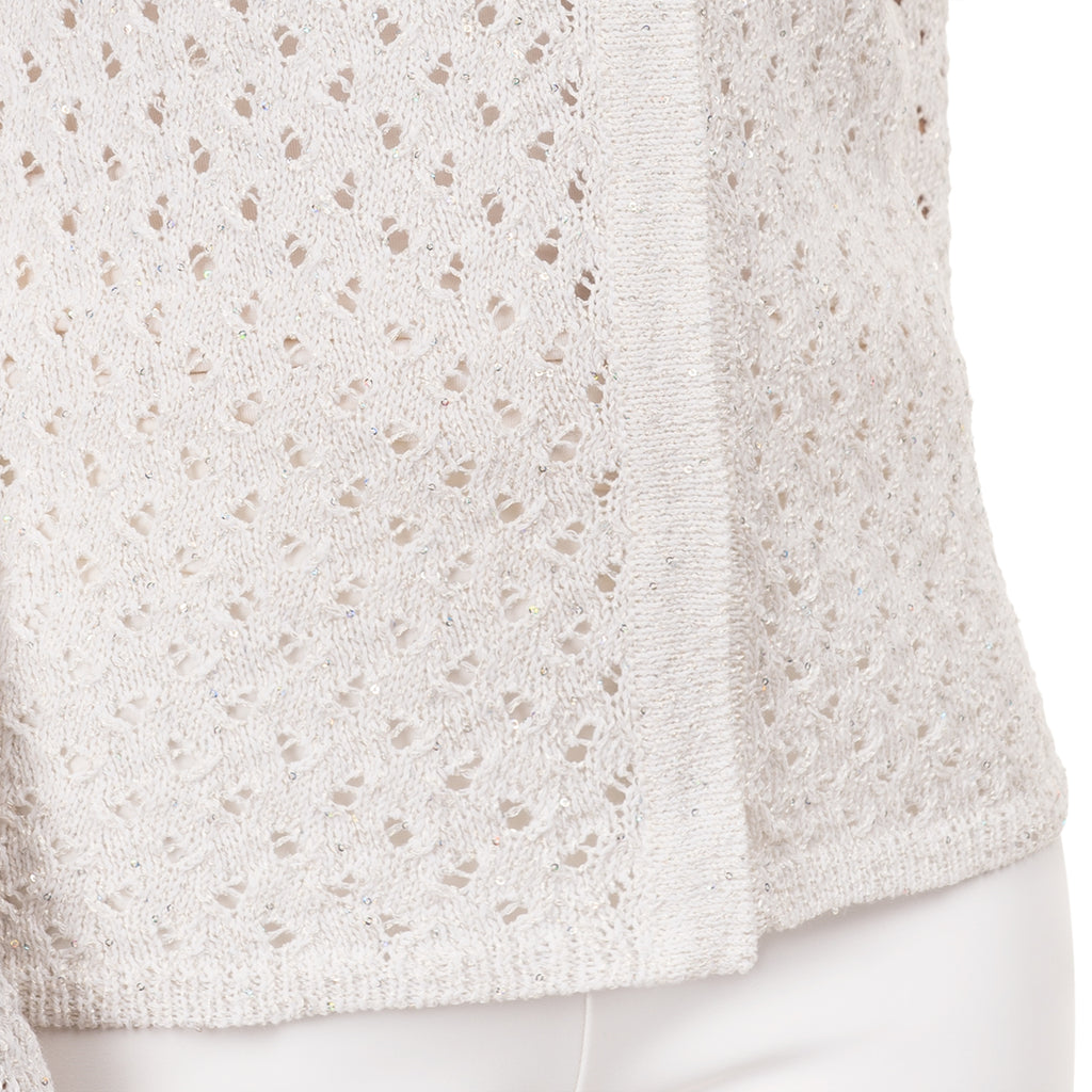 Ajour Cardigan in White