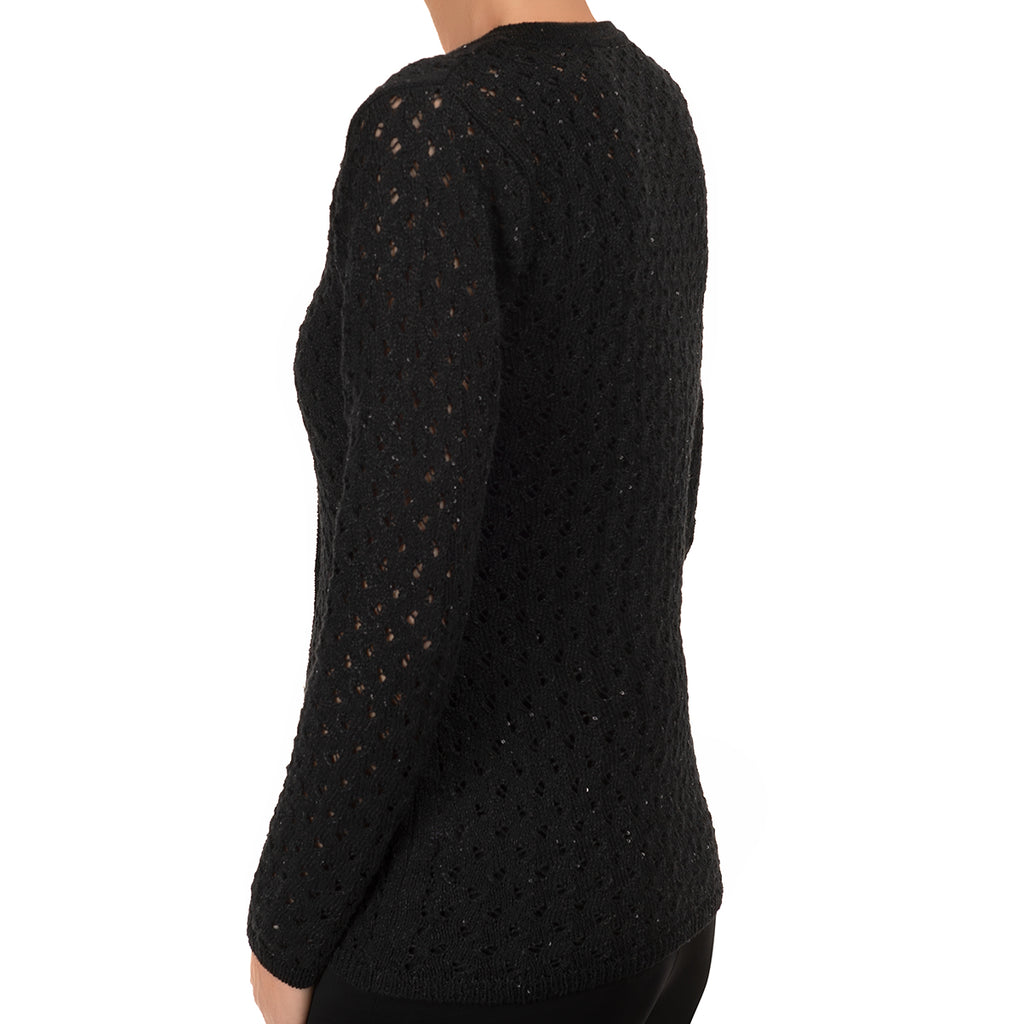 Ajour Cardigan in Black