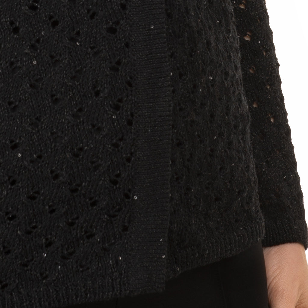 Ajour Cardigan in Black