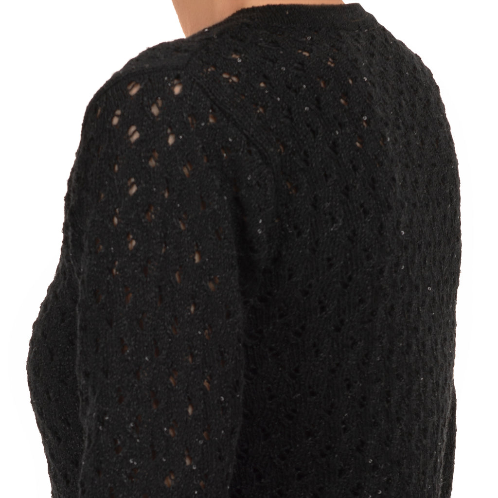Ajour Cardigan in Black