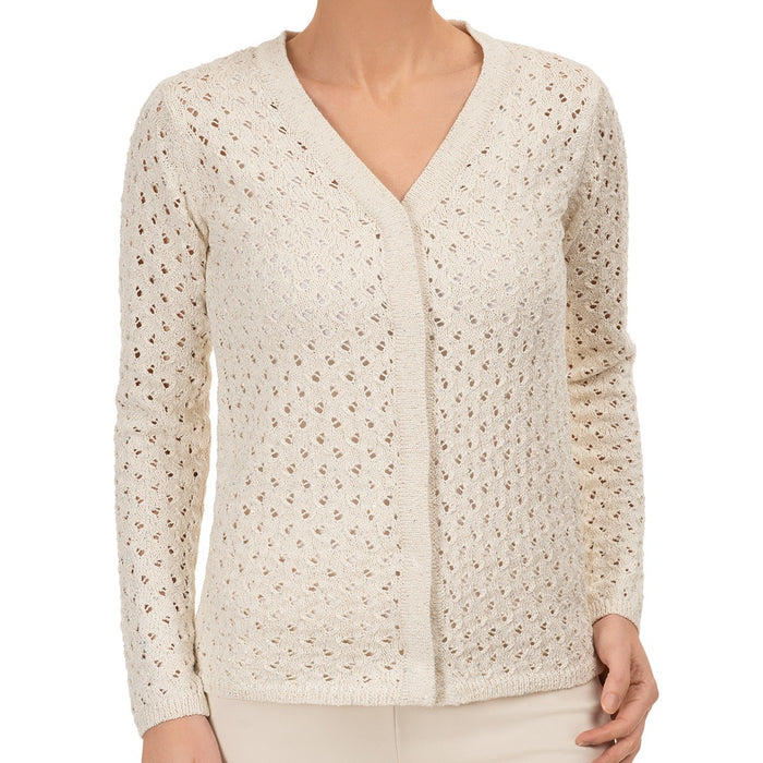 Ajour Cardigan in Flax