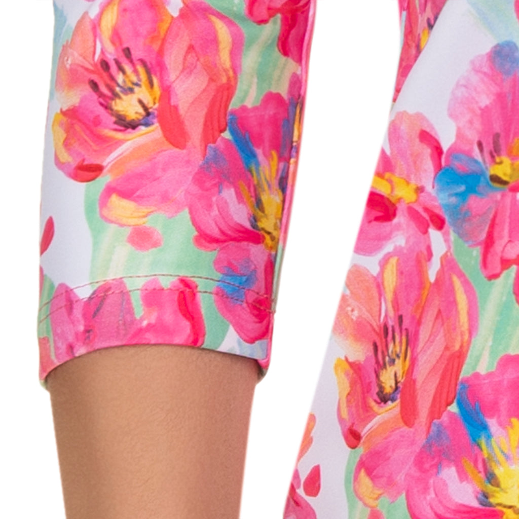 Scoop Neck Dress in Pink Peonies