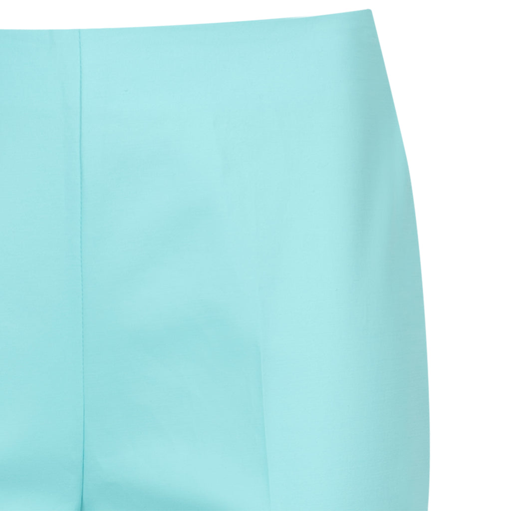 Cotton Stretch Slim Fit Capri in Turquoise