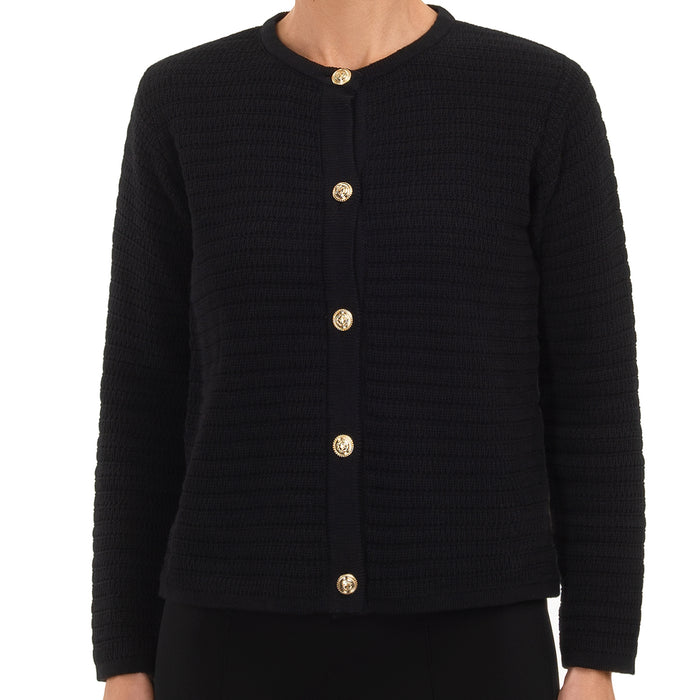 Crochet Cardigan in Black